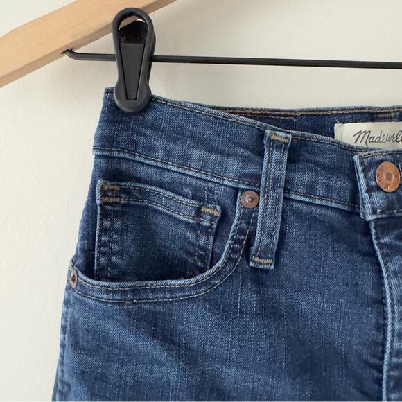 Madewell Curvy High-Rise Skinny Jeans Dark Blue Wash Denim Pockets stretch zip - Picture 3 of 11